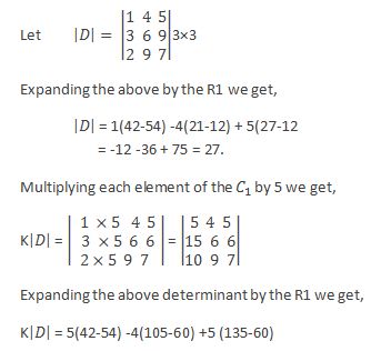 Properties of a Determinant Homework Help in Math Homework1